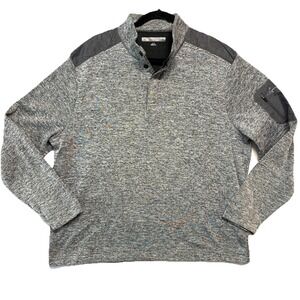 Greg Norman XL XLarge 1/4‎ Snap T Golf Pullover Thick Sweater Gray Lined Pockets